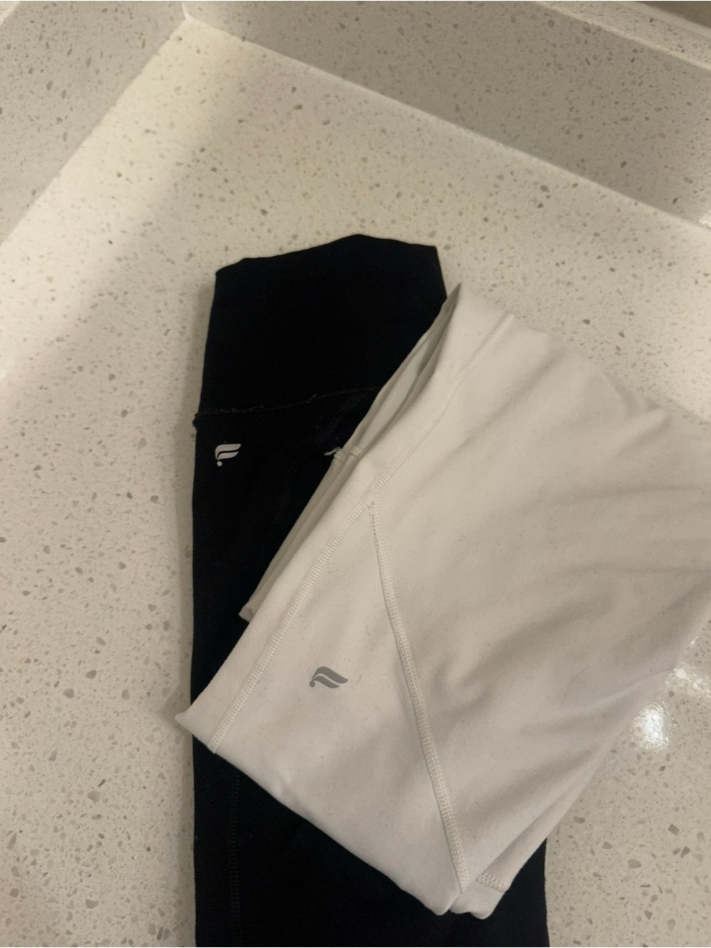 Fabletics Black & White High-Rise Leggings Duo
